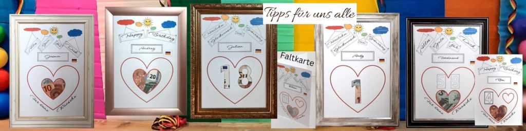 Geld verschenken Ideen Geburtstag